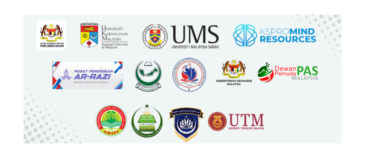Clients: Parlimen Muar, UKM, UMS, KSPROMIND Resources, Ar-Razi, Kementerian Kesihatan Malaysia, Dewan Pemuda PAS, SMITI, UTM and more